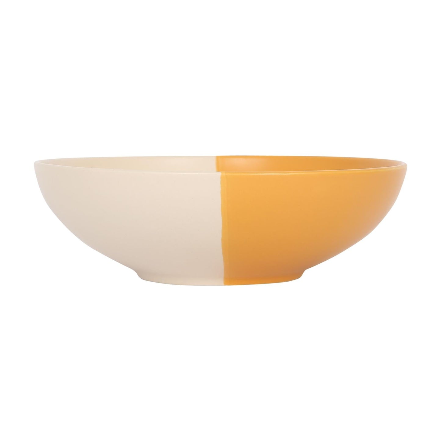 Colour Block Stoneware Pasta Bowl - 20.5cm