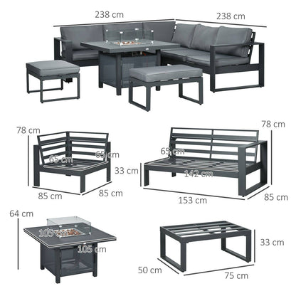 6-Piece Aluminium Garden Furniture Set