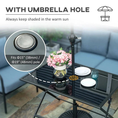 Folding Outdoor Dining Table For 6