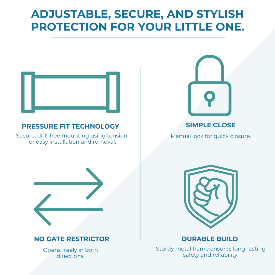 FYLO Baby Safety Stair Gate Pressure Fit 75-86cm