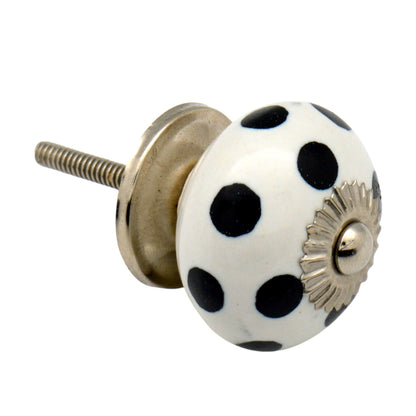 Round Spot Ceramic Cabinet Knob