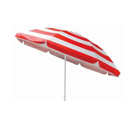 1.7m Garden Parasol Outdoor Tilt Umbrella Canopy - Red and White