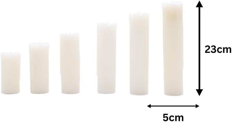 6pc Flameless LED Pillar Candles