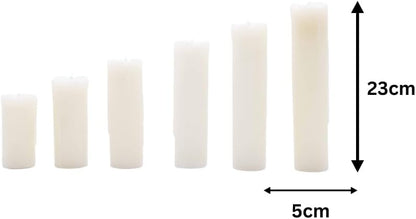 6pc Flameless LED Pillar Candles