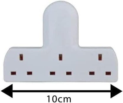 3 Way Plug Adapter UK for Wall Plug Extender Adaptor