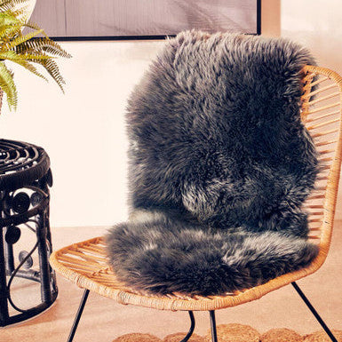 Bosie Sheepskin Gunmetal Rug