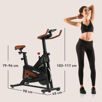 SPORTNOW Quiet Stationary Exercise Bike with Adjustable Seat