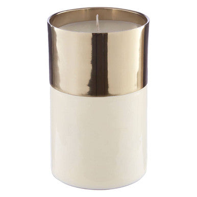 Elva White Large Wax Filled Candle