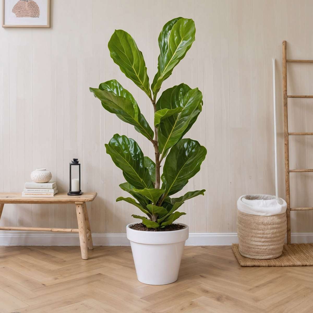 Fiddle-leaf fig - Ficus Lyrata - Height 70-90cm - ⌀21cm