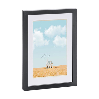 Black A4 (8" x 12") Photo Frame with A5 Mount