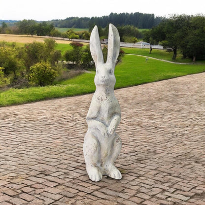 40CM CREAM RESIN RABBIT
