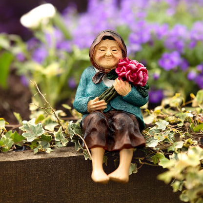 Grandmother Solar Garden Ornament Light Up Statue
