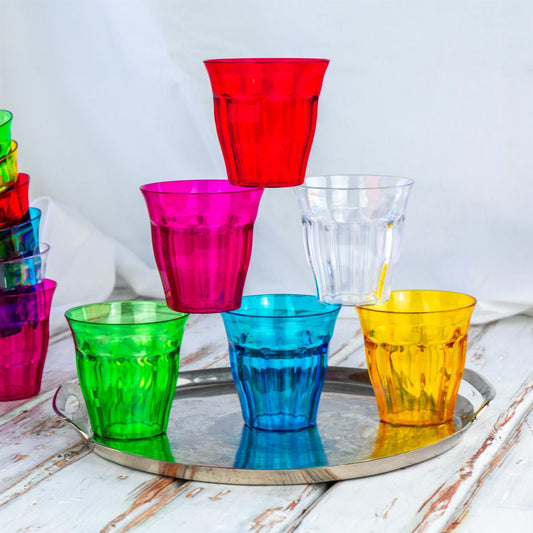 250ml Multicoloured Plastic Tumblers - Pack of 12