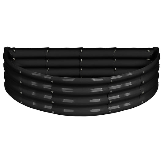 120cm x 60cm Semicircular Galvanised Steel Raised Garden Bed