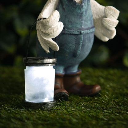 Solar-Powered Duck with Light-Up Lanterns Garden Ornament