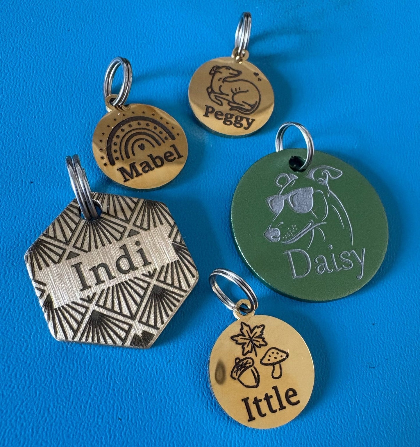 Engraved Dog Tags - Hexagonal