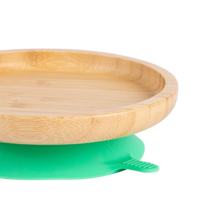 Round Open Bamboo Suction Plate