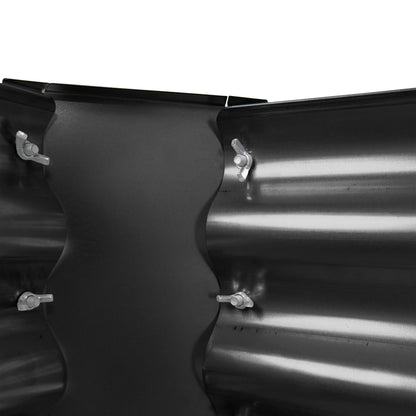 120cm x 120cm Square Galvanised Steel Raised Garden Bed