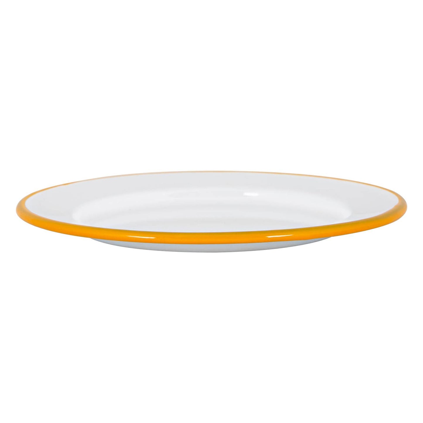 20cm White Enamel Side Plates - Pack of Six