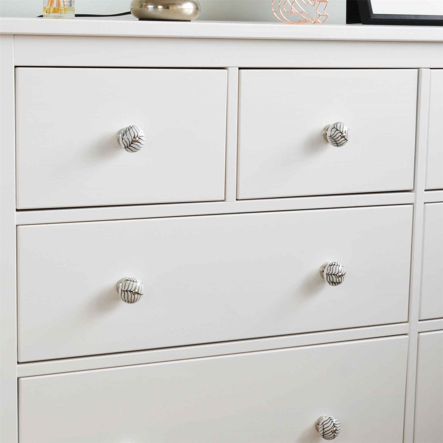 Round Geometric Ceramic Cabinet Knob