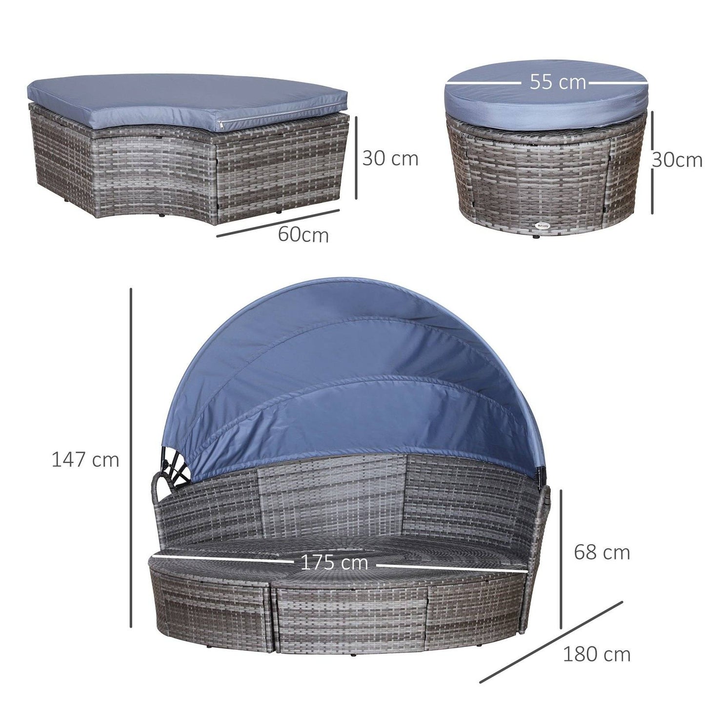 PE Rattan Lounge Set