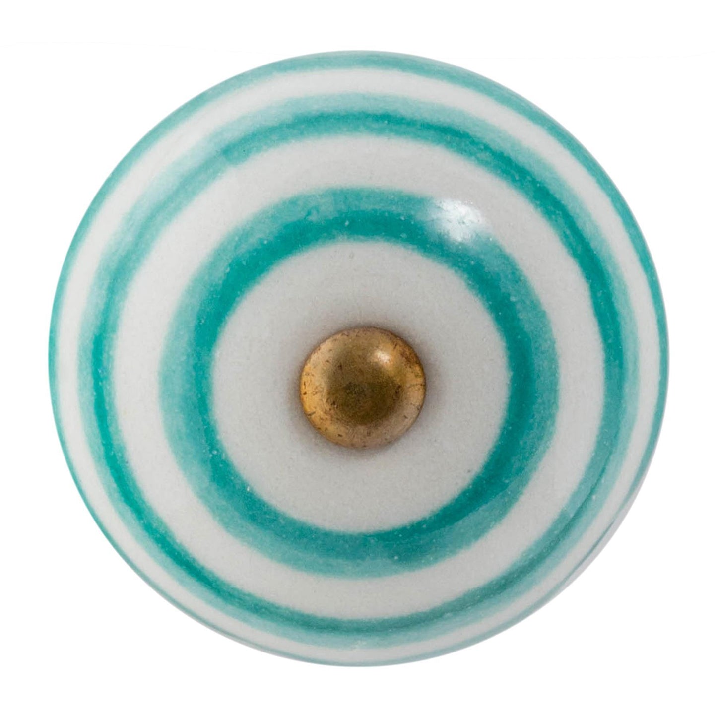 Round Stripe Ceramic Cabinet Knob