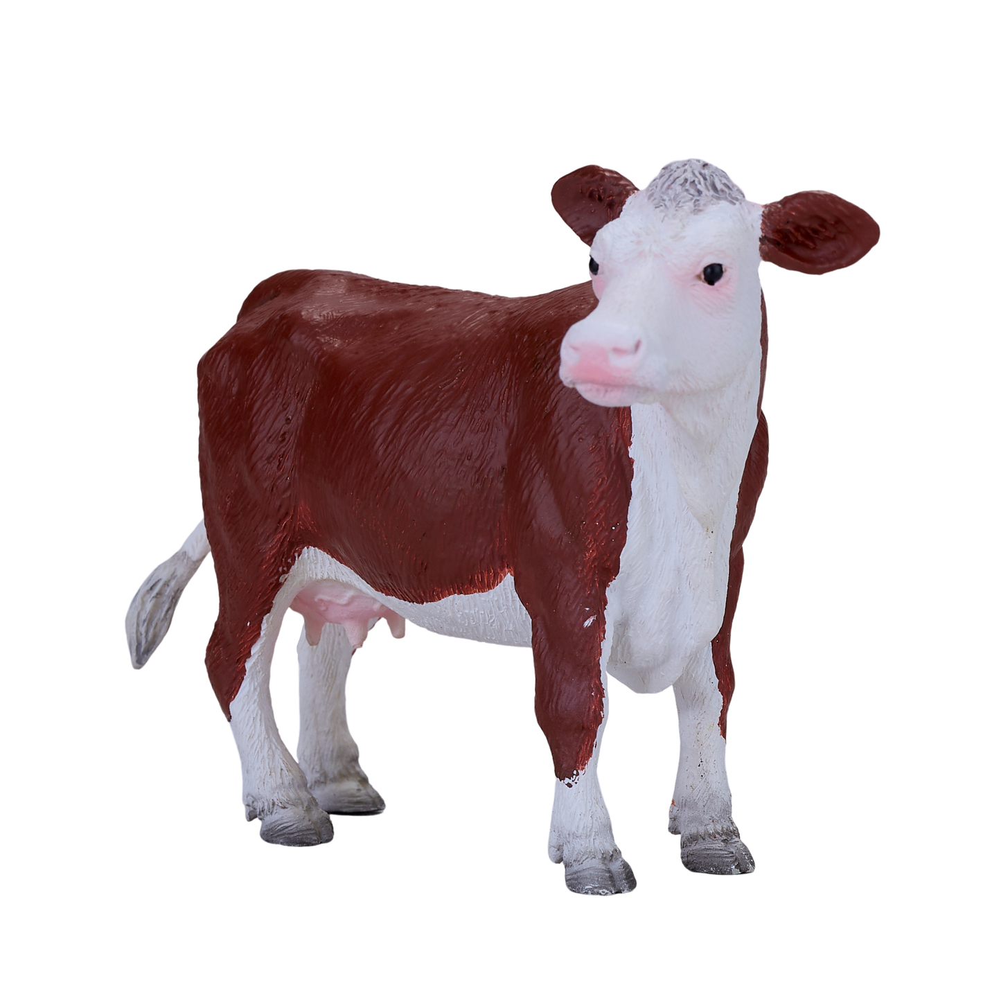 Hereford Cow Toy Realistic Farm Animal Figurine