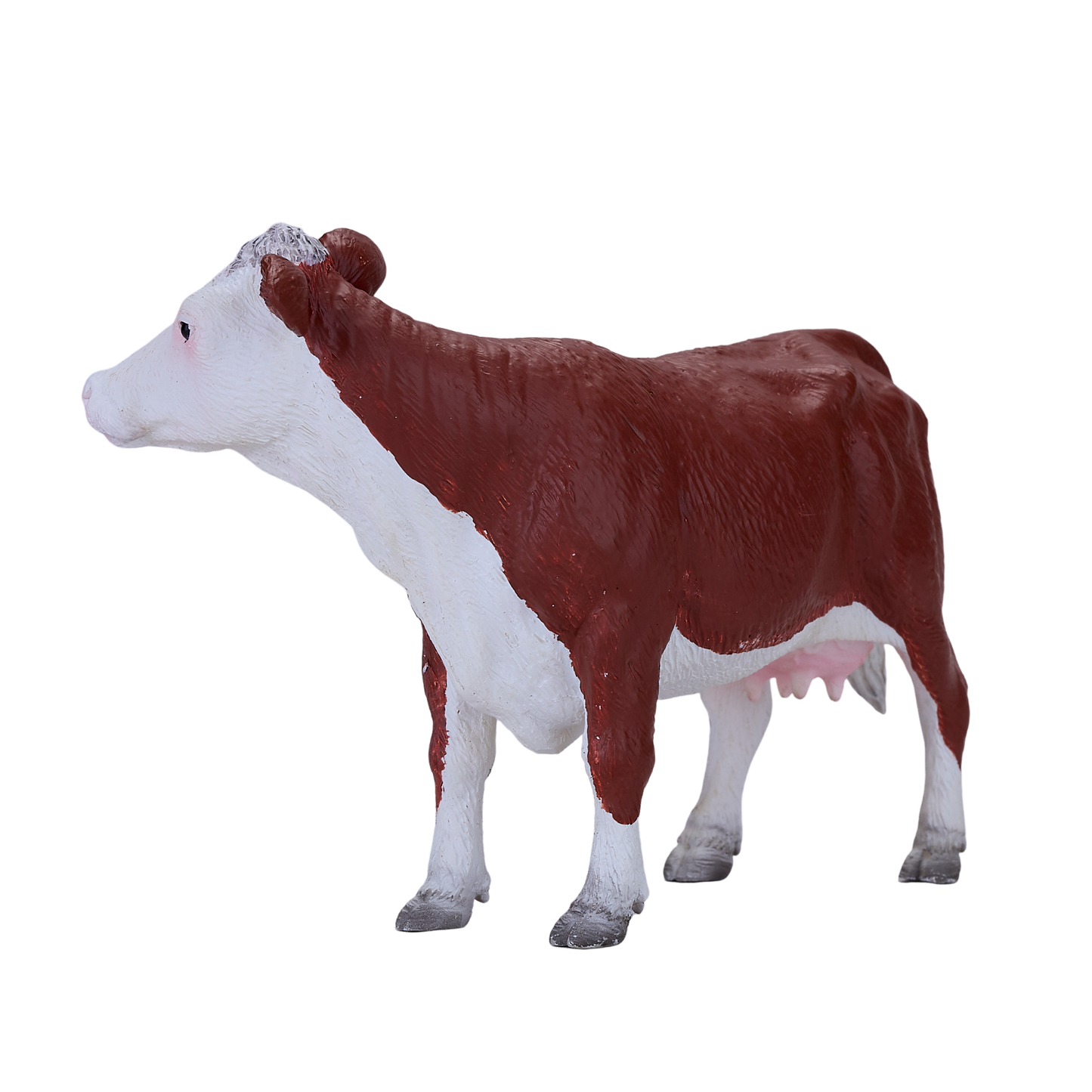 Hereford Cow Toy Realistic Farm Animal Figurine