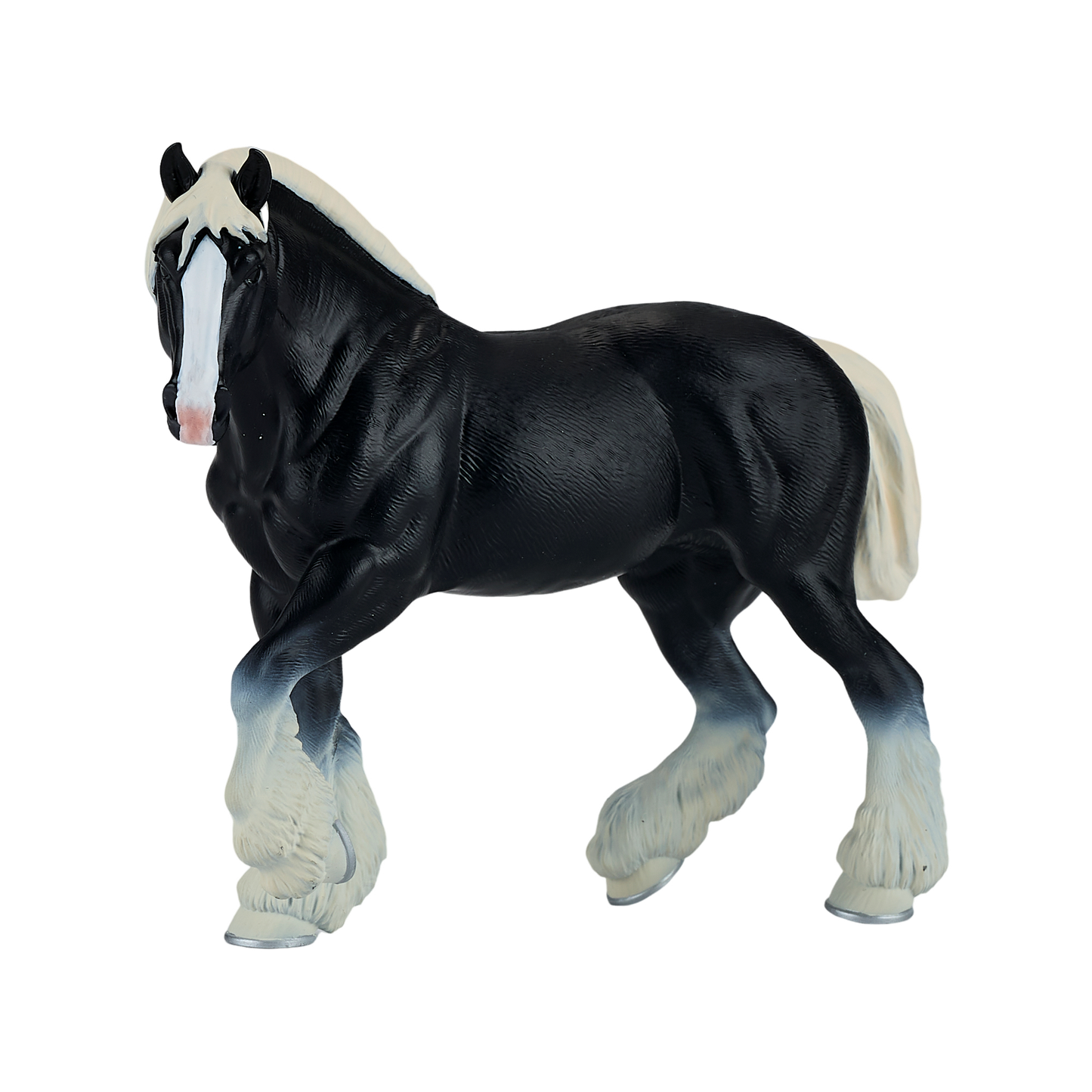 Clydesdale Horse Black Toy Realistic Equestrian Figurine
