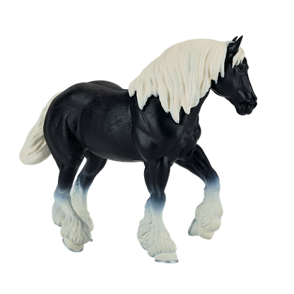 Clydesdale Horse Black Toy Realistic Equestrian Figurine