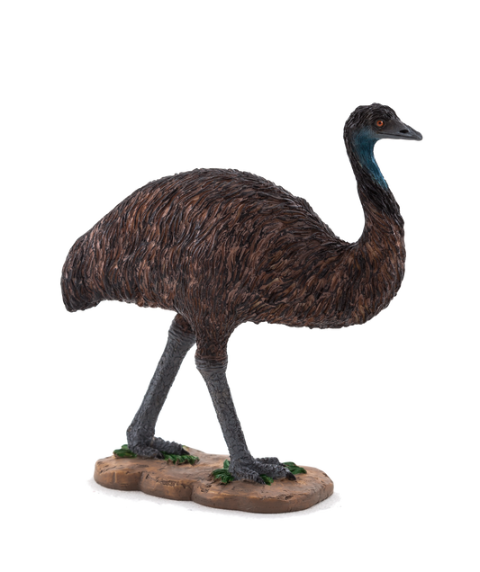 Emu Toy Figure Realistic Australian Wildlife Model - 10x10x9.5cm