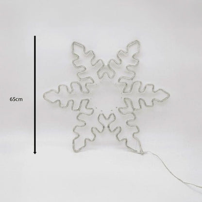 Blue LED Snowflake Rope Light