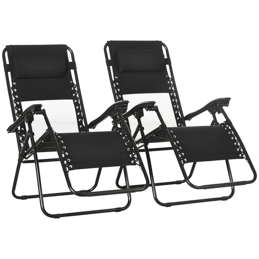 Garden Recliner Chairs Set of 2