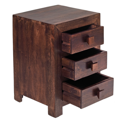 Toko Dark Mango 3 Drawer Bedside