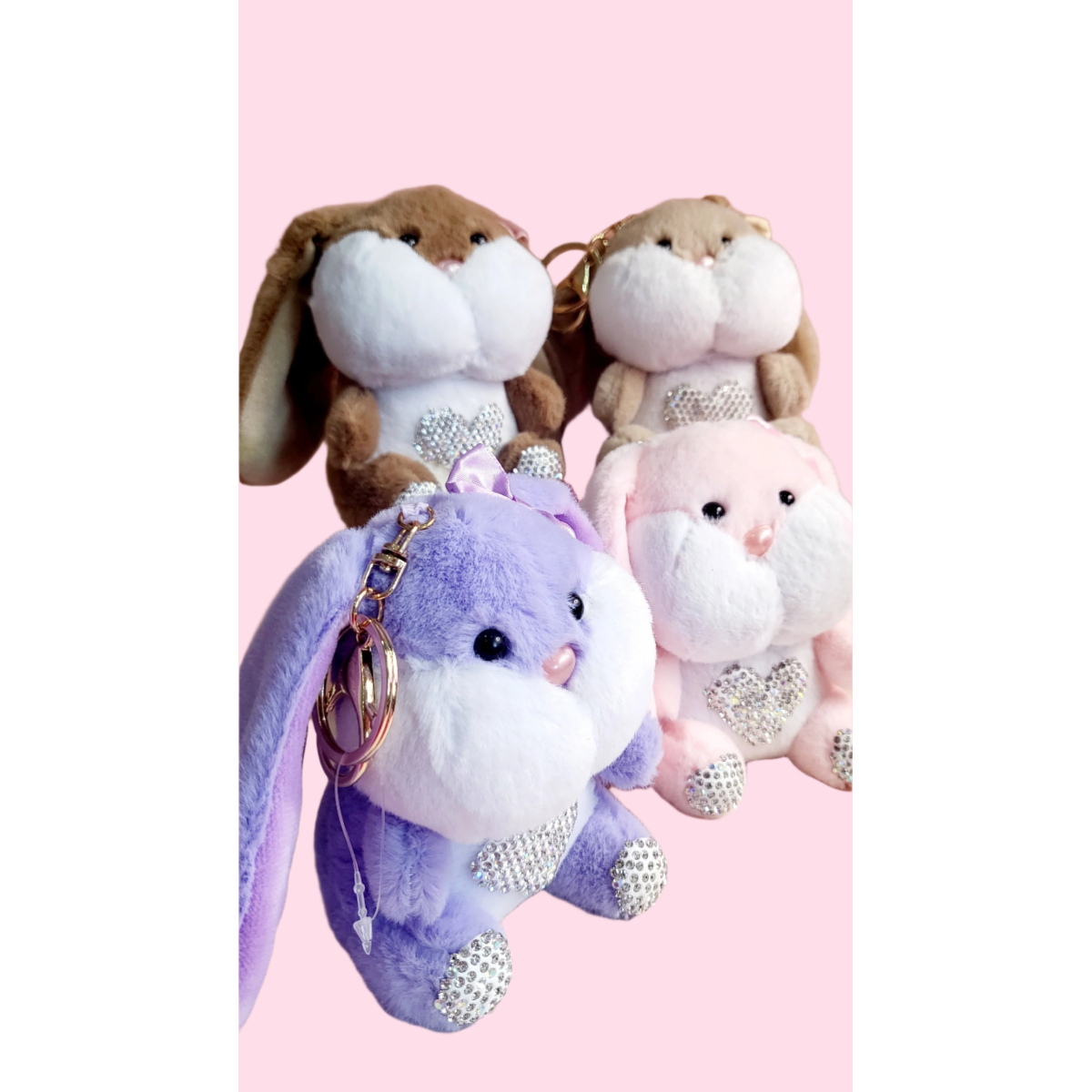 Softie Squad Bunny Rabbit Bag Charm Key Ring