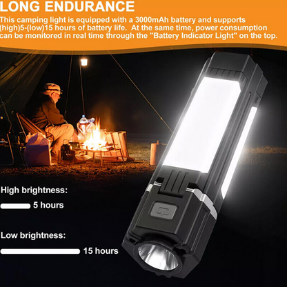 Rechargeable Foldable LED Camping Lantern Light Outdoor Camping Hiking Flashlight  Work Light  Camping Lantern Light