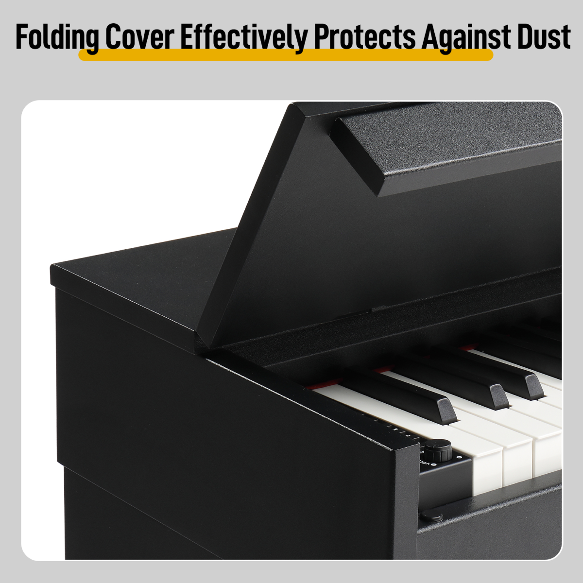 GDP-205S01 88 Keys Home Digital Piano Full Weighted Action Flip Type Keyboards with Furniture Stand, Power Adapter, Triple Pedals, Headphone，for All Experience Levels Black