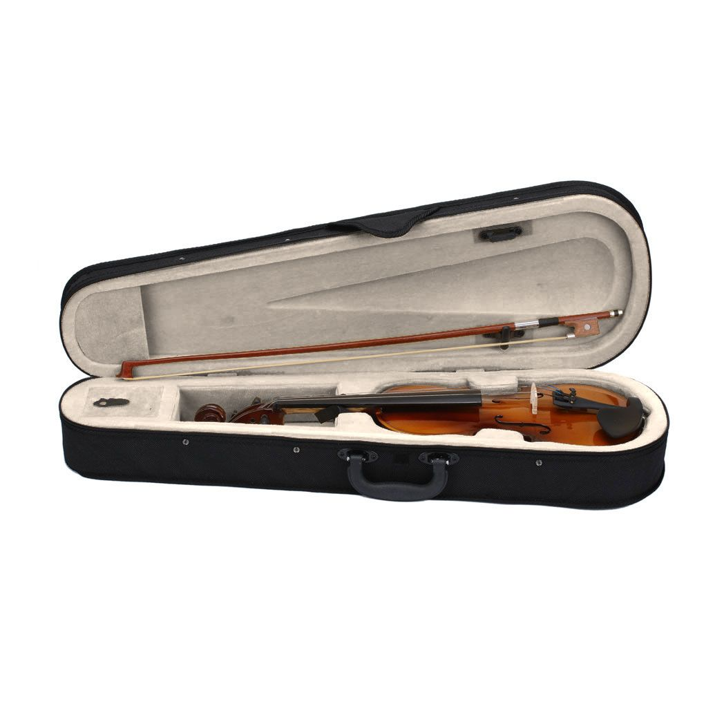 New 1/2 Acoustic Violin Case Bow Rosin Natural
