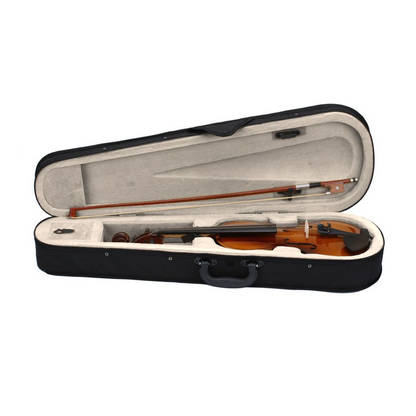 New 1/2 Acoustic Violin Case Bow Rosin Natural
