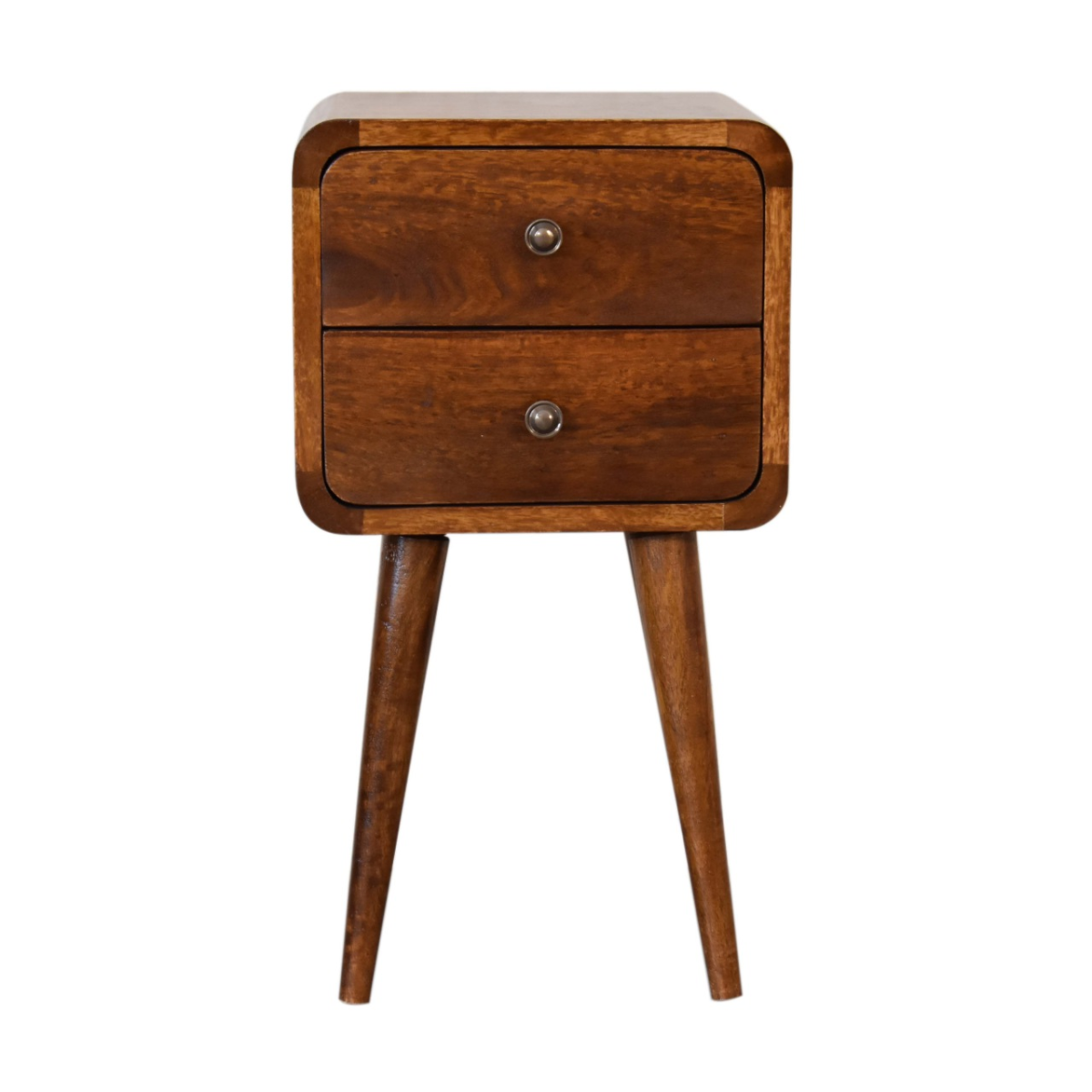 Artisan Furniture Solid Wood Mini Chestnut Curved Bedside