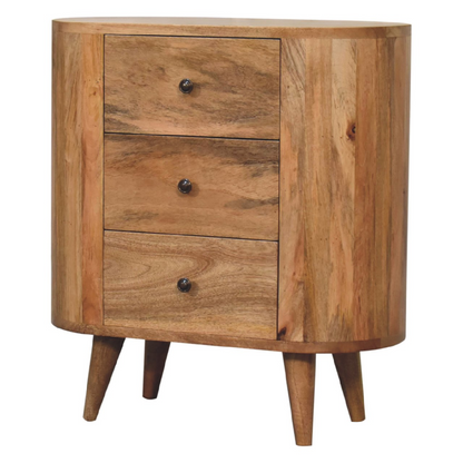 Artisan Furniture Solid Mango Wood Mini Oak-ish Cabinet