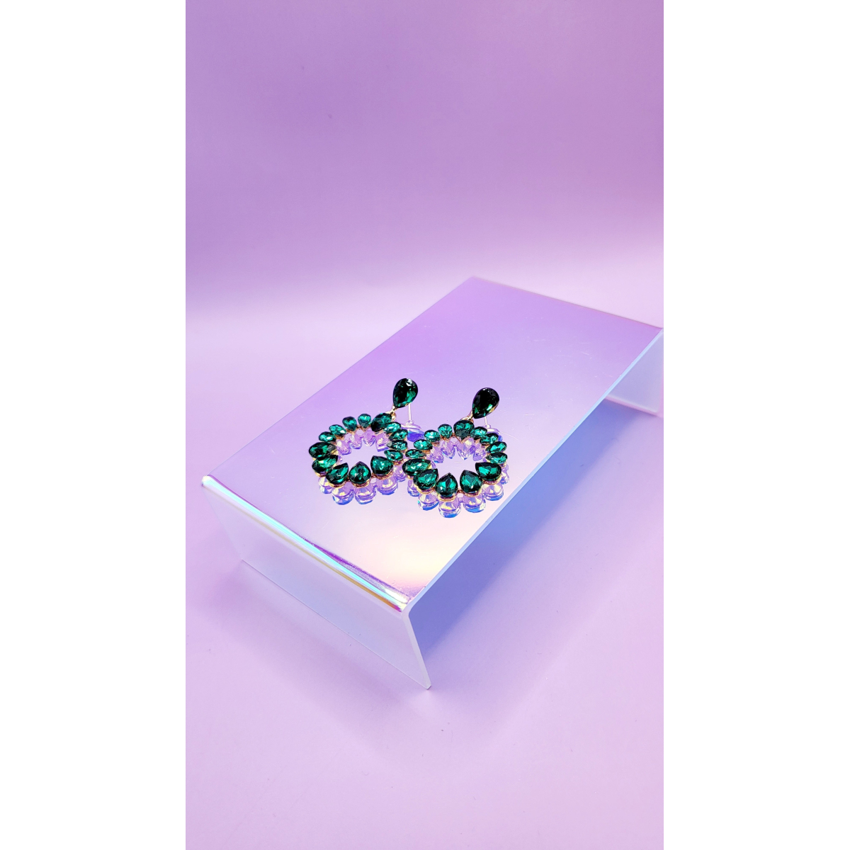 Disc Crystal Drop and Dangle Earrings