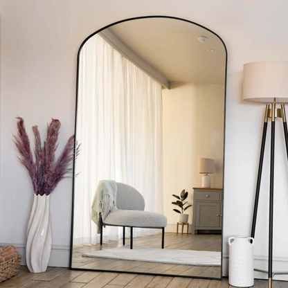 Yōko- Black Metal Gentle Arch Mirror - 180cm x 105cm