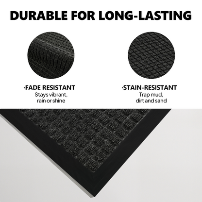 1PC Polypropylene Small Grid Composite Rubber Mat, Gray, 45x75x0.7cm, Kitchen & Home Floor Mat