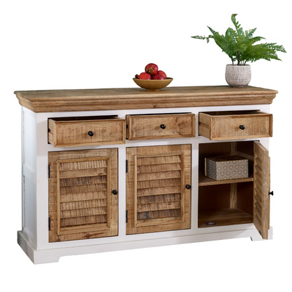 Alfie Wood Sideboard - 3 Drawers & 3 Doors