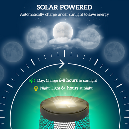 Outsunny 71.5 cm Garden Solar Lamp, Metal Floor Lamp with Auto On/Off LED