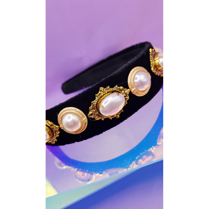 Divine Gold Pearl Hair band
