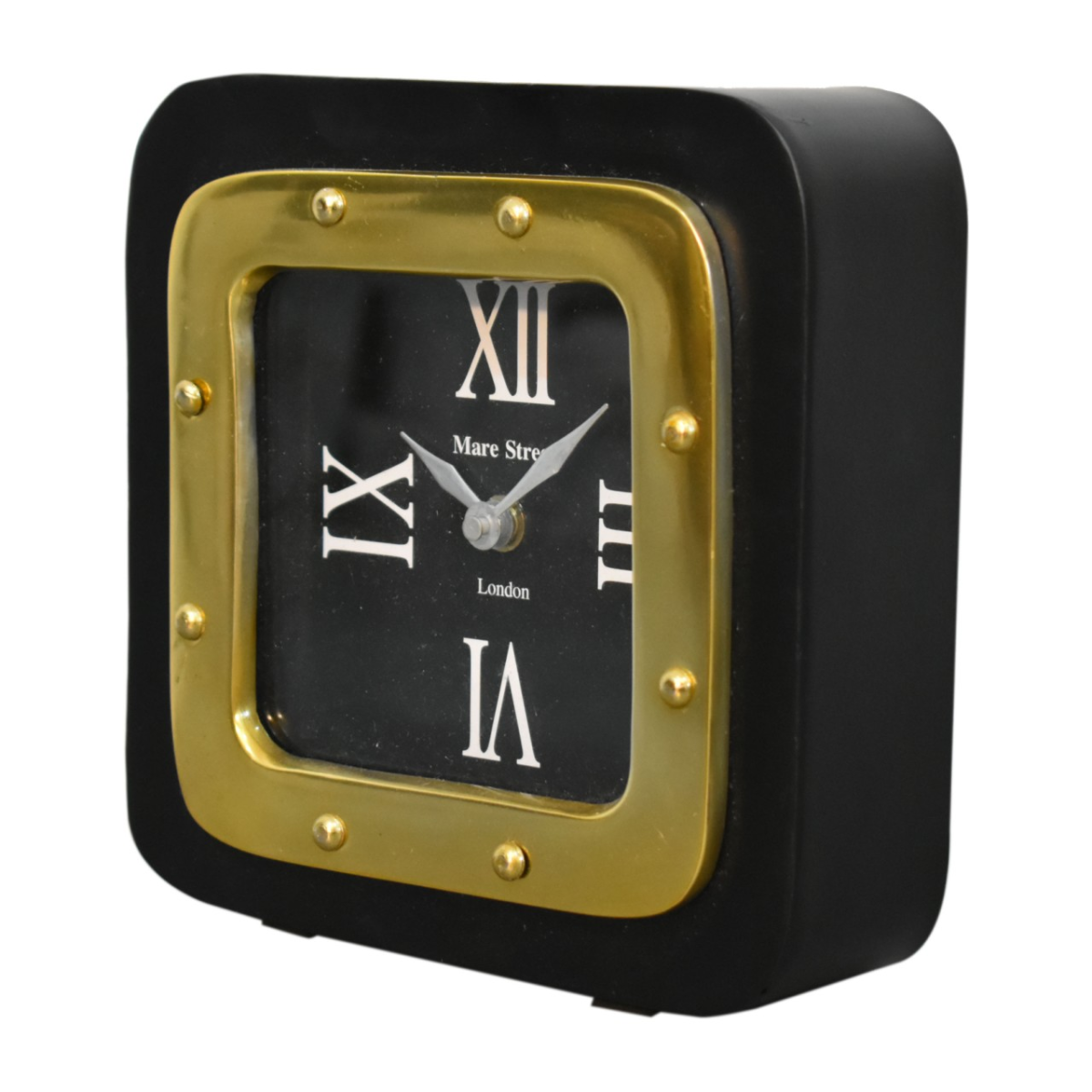 Artisan Furniture Black and Gold Small Table Clock