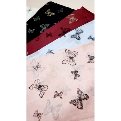 Glitter Butterfly Shimmer Scarf Pack of 12