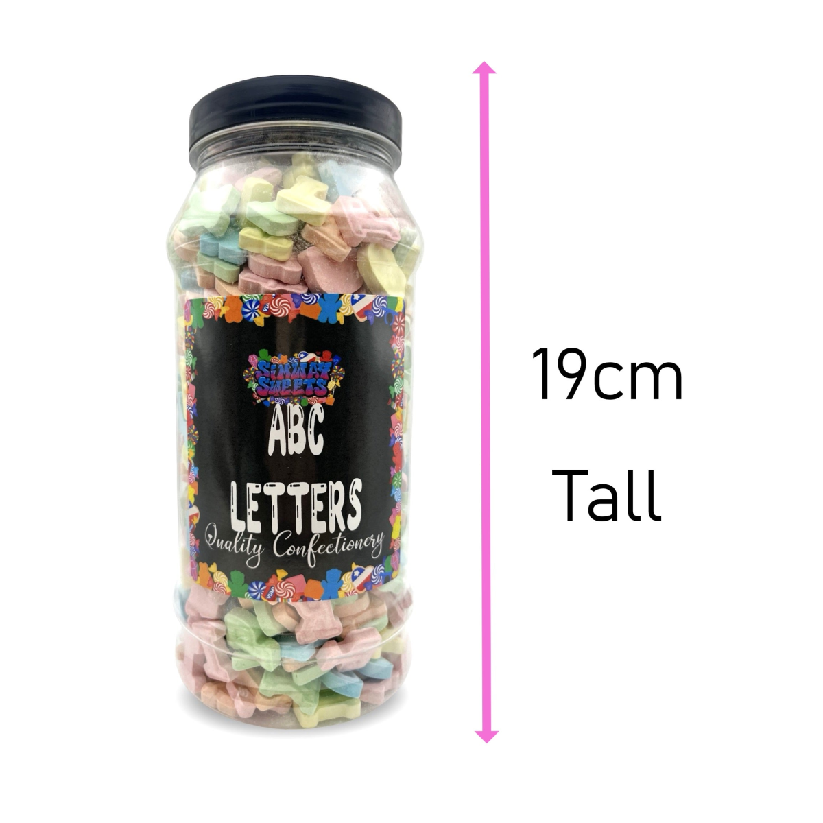 ABC Letters Chalky Alphabet Sweets Gift Jar - 700g